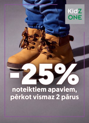 -25% noteiktiem apaviem, pērkot vismaz 2 pārus!
